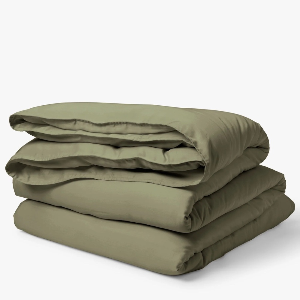 Buffy Breeze Eucalyptus Duvet Cover, Full/Queen, Moss